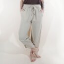 Sommerhose gerade natur meliert einfache Schnürung Schlupfhose Hose