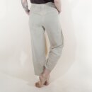Sommerhose gerade natur meliert einfache Schnürung Schlupfhose Hose