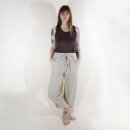 Sommerhose gerade natur meliert einfache Schnürung Schlupfhose Hose