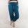 Summer trousers straight blue-petrol mottled single lacing slip-on trousers