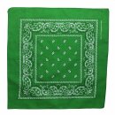 Bandana Tuch - Paisley Muster klassisch grün - weiß - quadratisches Kopftuch