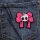 Patch - Skull with Ribbon - pink-rose