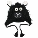 Wollmütze - Schaf schwarz - Tiermütze