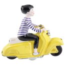 Blechspielzeug Scooter Girl ocker Mädchen auf Motorroller Roller