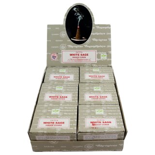 Satya Räucherkegel White Sage weißer Salbei Räucherkerze indische Duftmischung