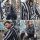 Poncho jacket black-white woven inverse Poncho baja jerga mexico style