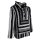 Poncho jacket black-white woven inverse Poncho baja jerga mexico style