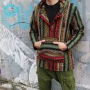Poncho jacket colourful woven classic Poncho baja jerga mexico style