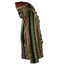 Poncho jacket colourful woven inverse Poncho baja jerga mexico style