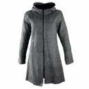 Ladies jacket with structure grey-black mottled coat...