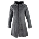 Damenjacke mit Struktur grau-schwarz meliert Mantel Jacke...