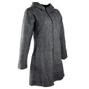 Damenjacke mit Struktur grau-schwarz meliert Mantel Jacke...