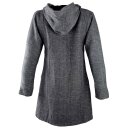 Ladies jacket with structure grey-black mottled coat jacket cotton waisted