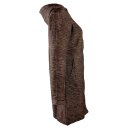 Ladies jacket with structure brown-black mottled jacket cotton waisted