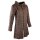 Ladies jacket with structure brown-black mottled jacket cotton waisted