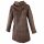 Ladies jacket with structure brown-black mottled jacket cotton waisted