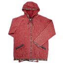 Jacke rot mit Ethno Borde Übergangsjacke Baumwolle...