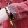 Jacket red with ethno brim transitional jacket cotton poncho style coat