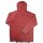 Jacket red with ethno brim transitional jacket cotton poncho style coat