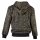 Hooded jacket black L golden ethno print streetwear zipper jacket hoodie jacket