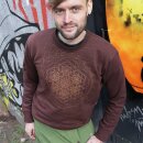 Sweater flower of life pressure brown gold sweatshirt holy geometry