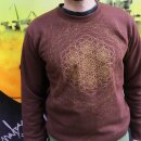 Sweater flower of life pressure brown gold sweatshirt holy geometry