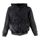 Kapuzenjacke schwarz acid washed Streetwear Jacke Heilige...