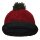 Woolen hat with bobble - red - olive green - Knit cap with pop pom