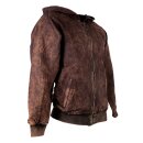 Hooded jacket brown acid washed streetwear jacket sacred...