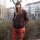 Kapuzenjacke braun acid washed Streetwear Jacke Heilige Geometrie Hoodie