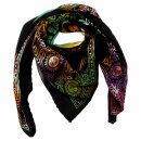 Cotton scarf sun black batik colorful 100x100cm light...
