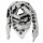 Cotton scarf skulls large & small white black 100x100cm light neckerchief square scarf scarf