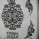 Cotton scarf tribal style black beige ornament 100x100cm light neckerchief square scarf scarf