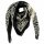 Cotton scarf pentagram celtic pattern black beige 100x100cm light neckerchief square scarf scarf