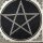 Baumwolltuch Pentagramm Keltisches Muster schwarz beige 100x100cm leichtes Halstuch quadratisches Tuch Schal