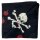 Bandana Tuch Spinne Skelett anthrazit weiß rot grün quadratisches Kopftuch Halstuch