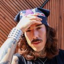 Bandana Tuch Insekt Skelett anthrazit weiß lila rot quadratisches Kopftuch Halstuch