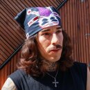 Bandana Tuch Insekt Skelett anthrazit weiß lila rot quadratisches Kopftuch Halstuch