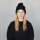 Woolen hat with bobble - black - Knit cap with pop pom