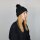 Woolen hat with bobble - black - Knit cap with pop pom