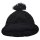 Woolen hat with bobble - black - Knit cap with pop pom
