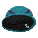Striped Woolen hat - light blue - dark blue-red - Knit cap