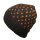 Woolen hat with pattern - brown - orange - Knit cap