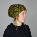 Wollmütze - gelb-braun - warme Strickmütze