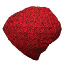 Woolen hat - red - brown - Knit cap