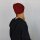 Woolen hat - red - brown - Knit cap