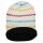 Oversize Wollmütze - weiß - mehrfarbig - warme Strickmütze - Longsize Mütze