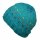 Wollmütze mit Muster - hellblau - mehrfarbig - warme Strickmütze