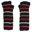 Armstulpen aus Wolle - Strickstulpen - schwarz mit...
