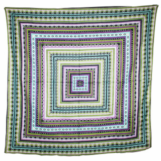 Baumwolltuch - Geometrisches Muster 03 - mehrfarbig dunkel - quadratisches Tuch